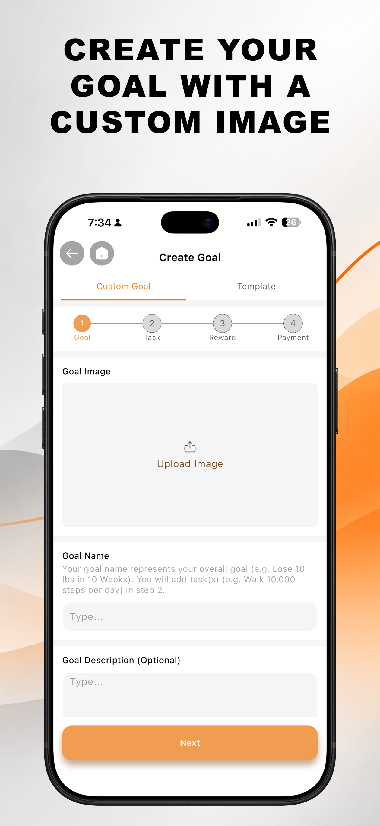 Create goal step 2